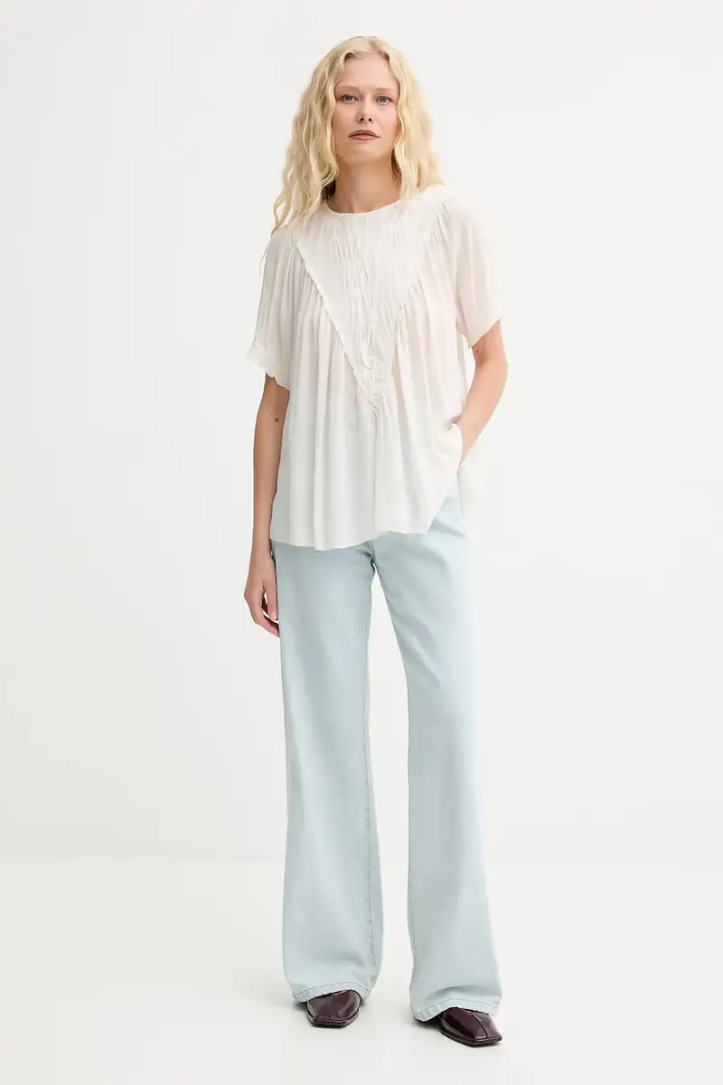 camicetta PERILLA donna colore beige 252100025231 miniatura 2