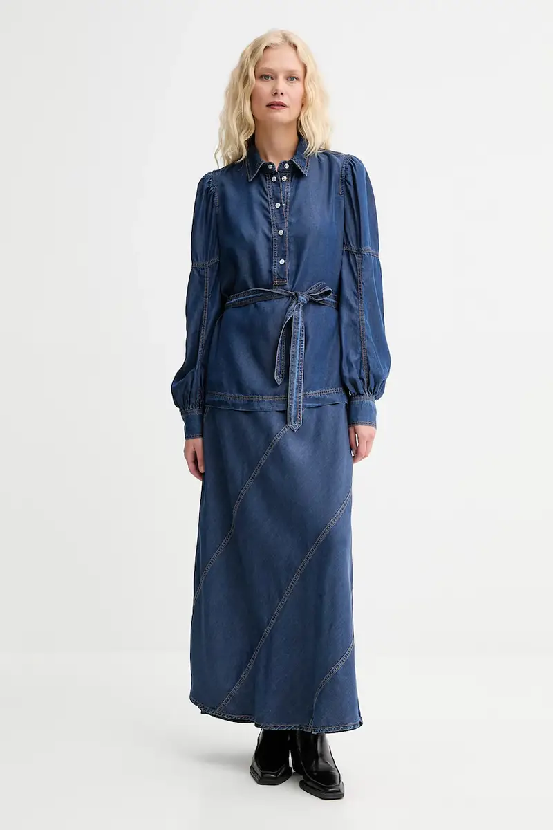 camicetta PIKINE donna colore blu navy 252101525207 miniatura 2