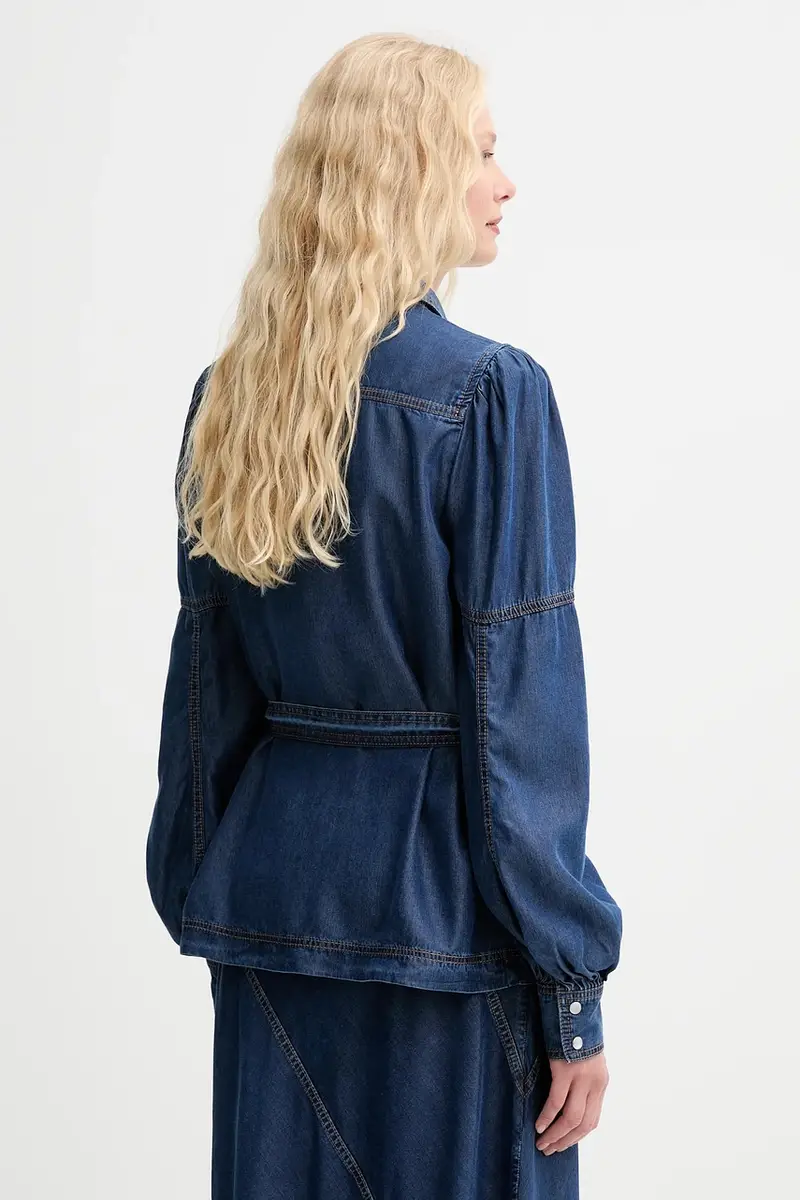 camicetta PIKINE donna colore blu navy 252101525207 miniatura 3