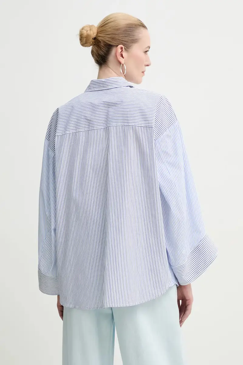 camicia in cotone FILBERTO donna colore blu 251102325126 miniatura 3