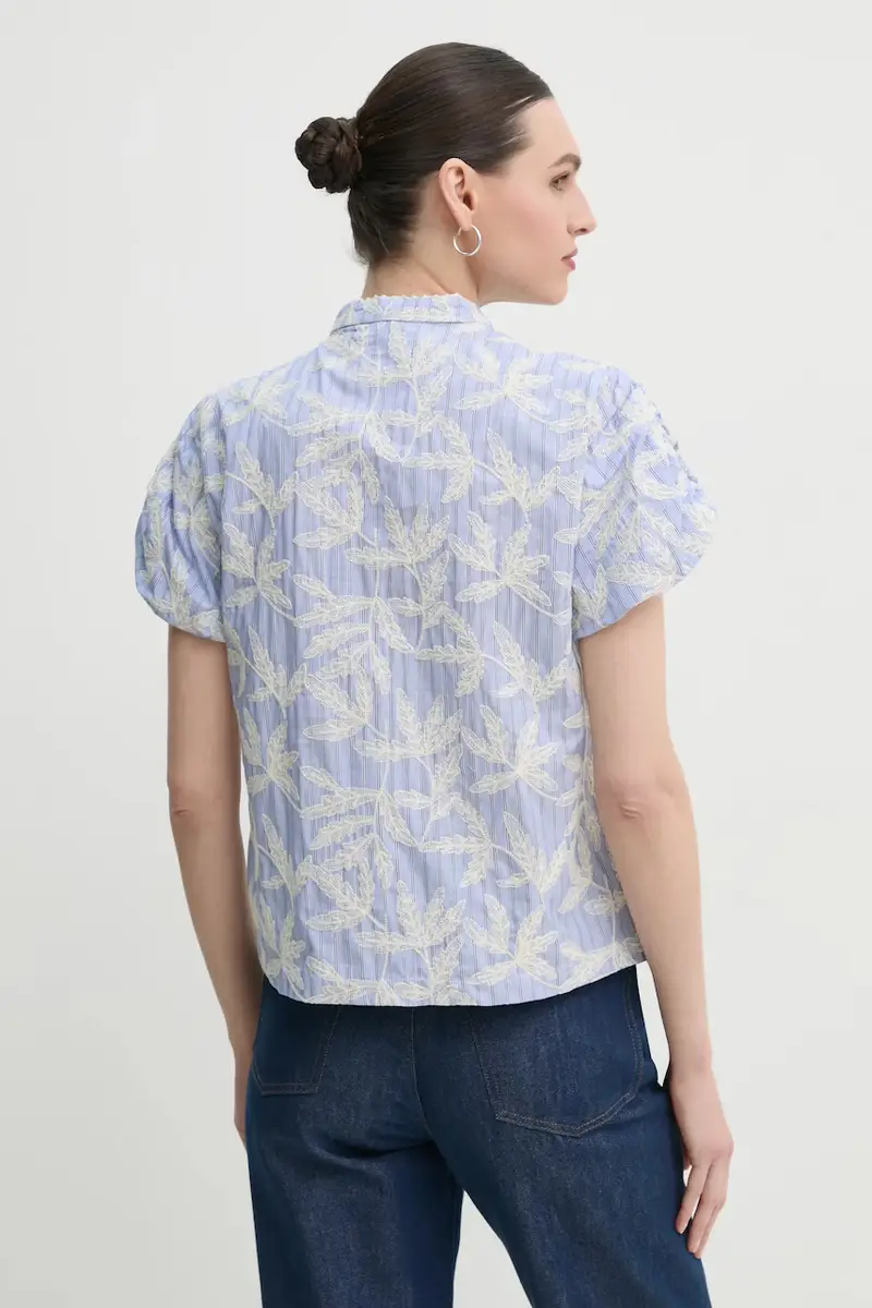 camicia in cotone FREDIA donna colore blu 251103025136 miniatura 3