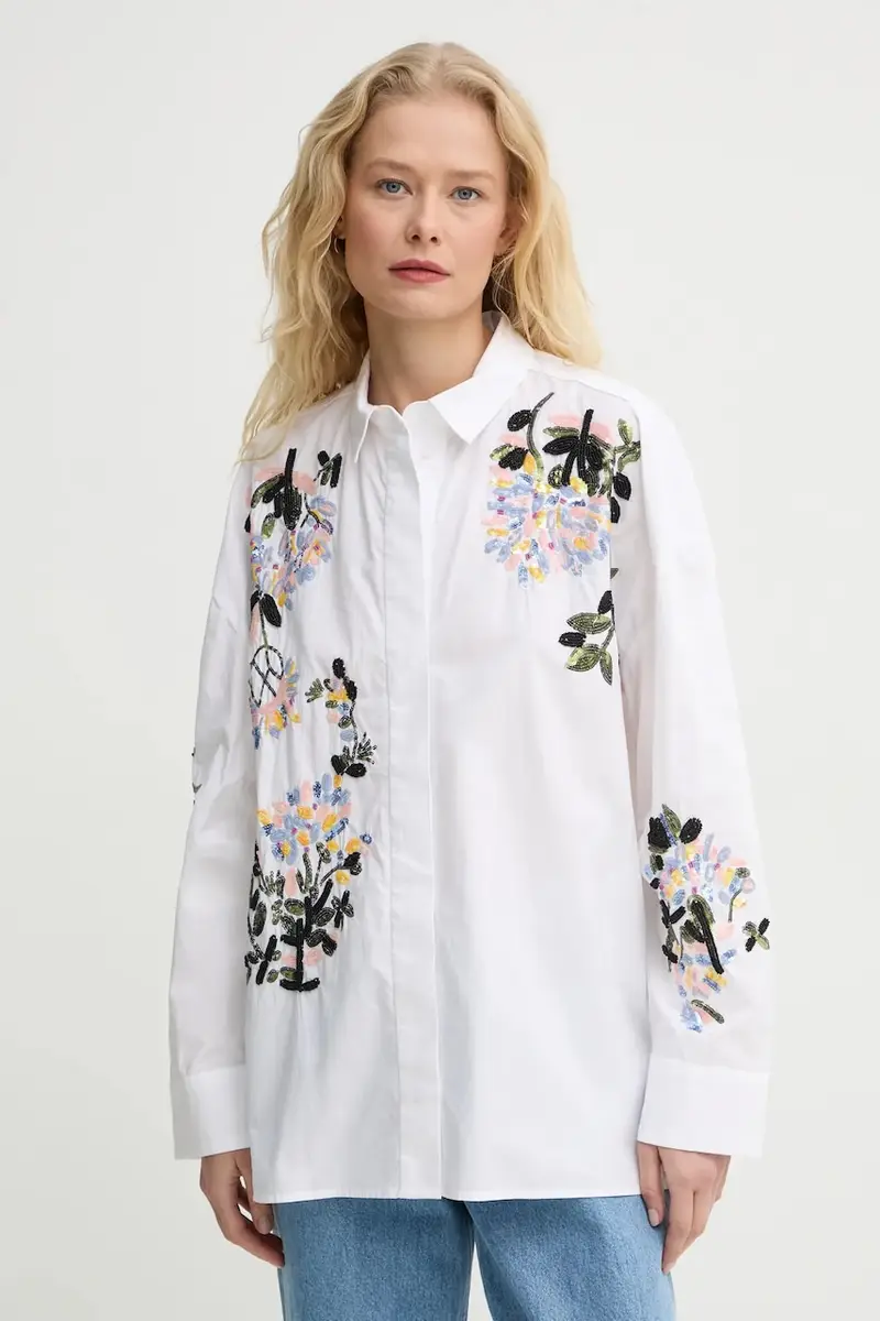 camicia in cotone SINGUS donna colore bianco 244100224422