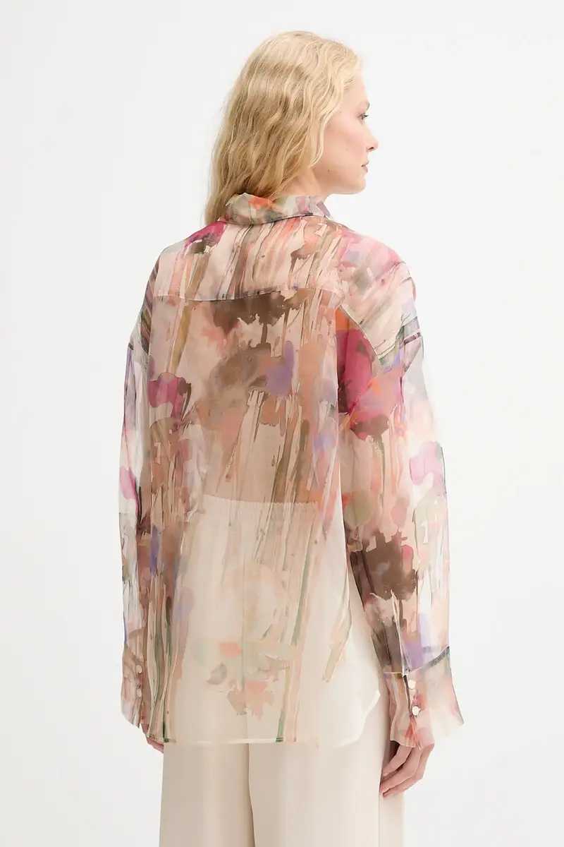 camicia in seta PRIAM donna colore beige 252103025219 miniatura 3