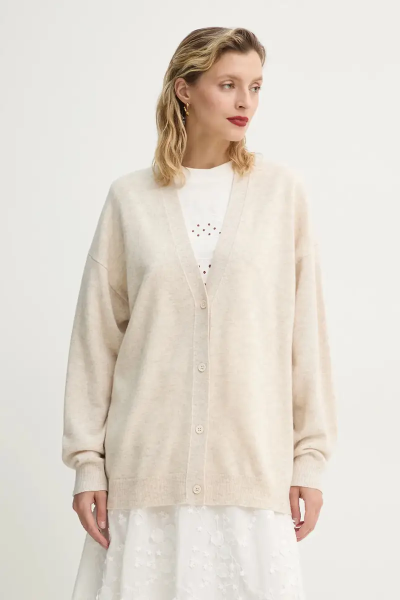 cardigan in lana FAFALI colore beige 251160425174