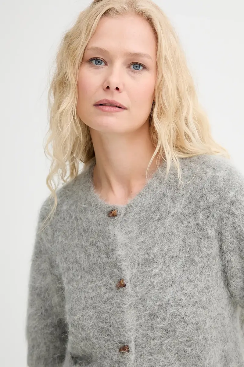 MUNTHE Cardigan Donna Grigio 3610074 miniatura 4