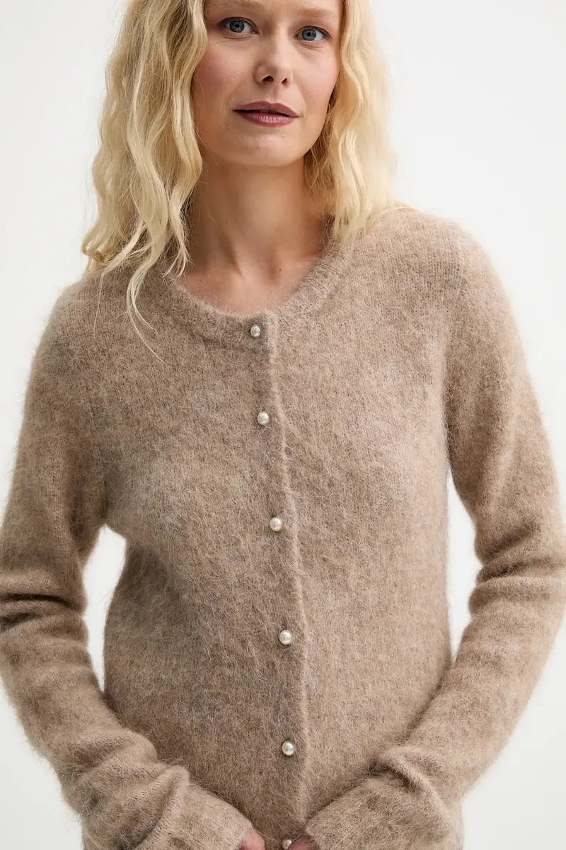 MUNTHE Cardigan Donna Beige 3167876 miniatura 4