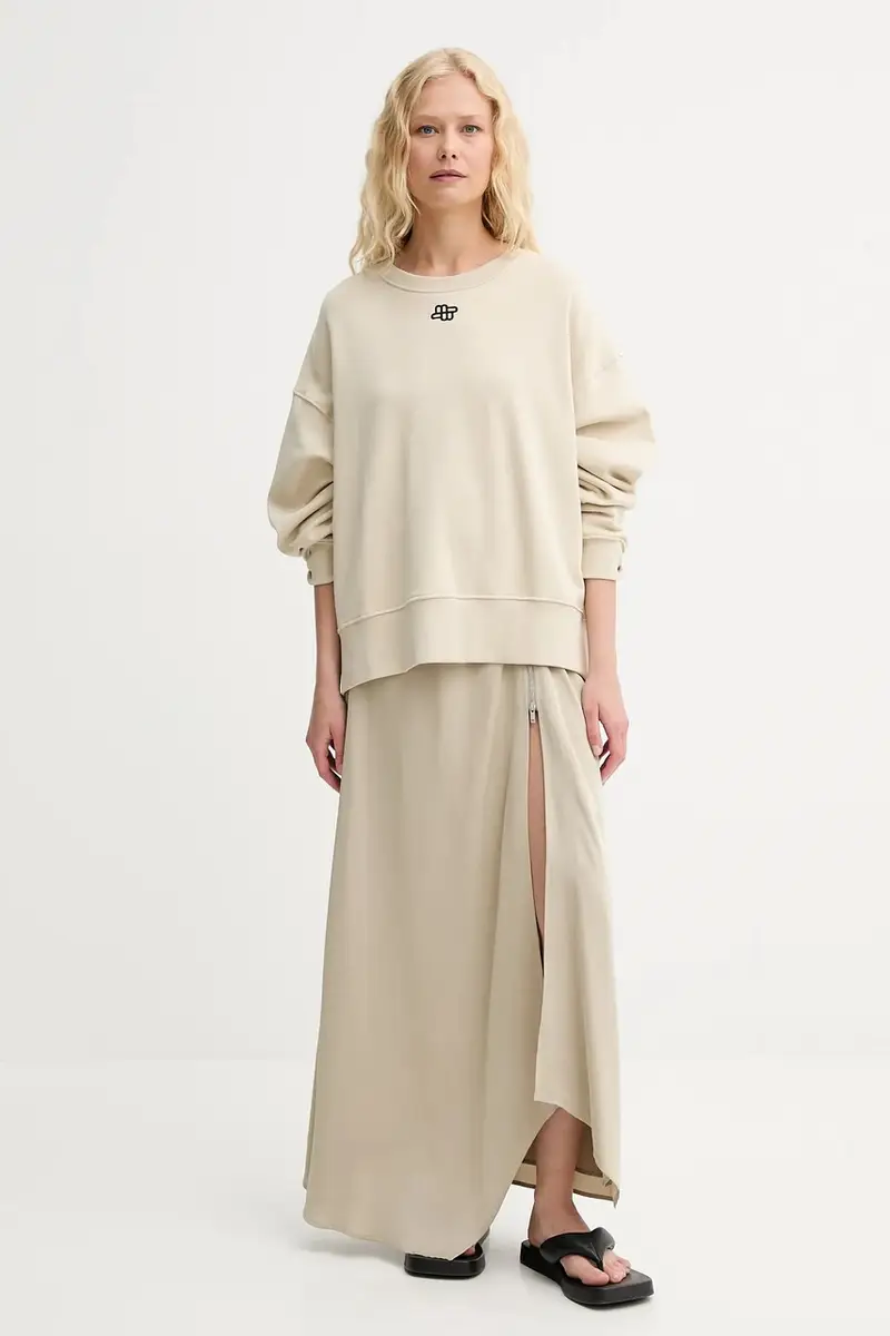 felpa in cotone PERNE donna colore beige 252111425263 miniatura 2