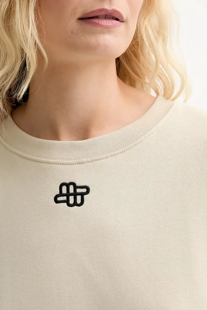 felpa in cotone PERNE donna colore beige 252111425263 miniatura 5