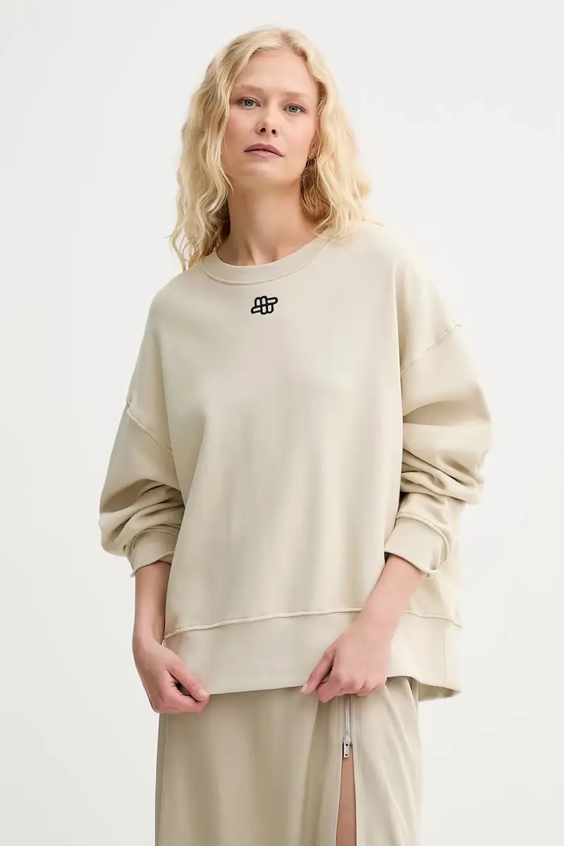 felpa in cotone PERNE donna colore beige 252111425263