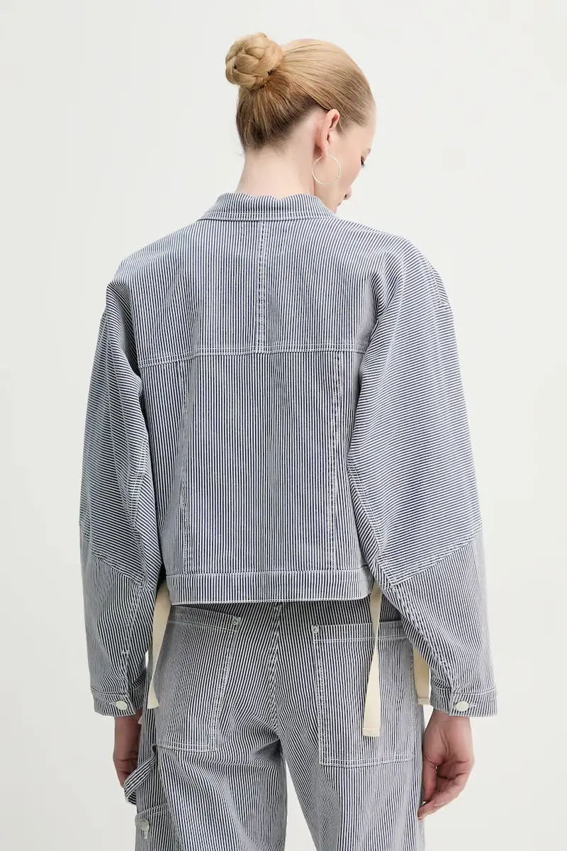 giacca di jeans in cotone FAMKE colore blu 251150025106 miniatura 3