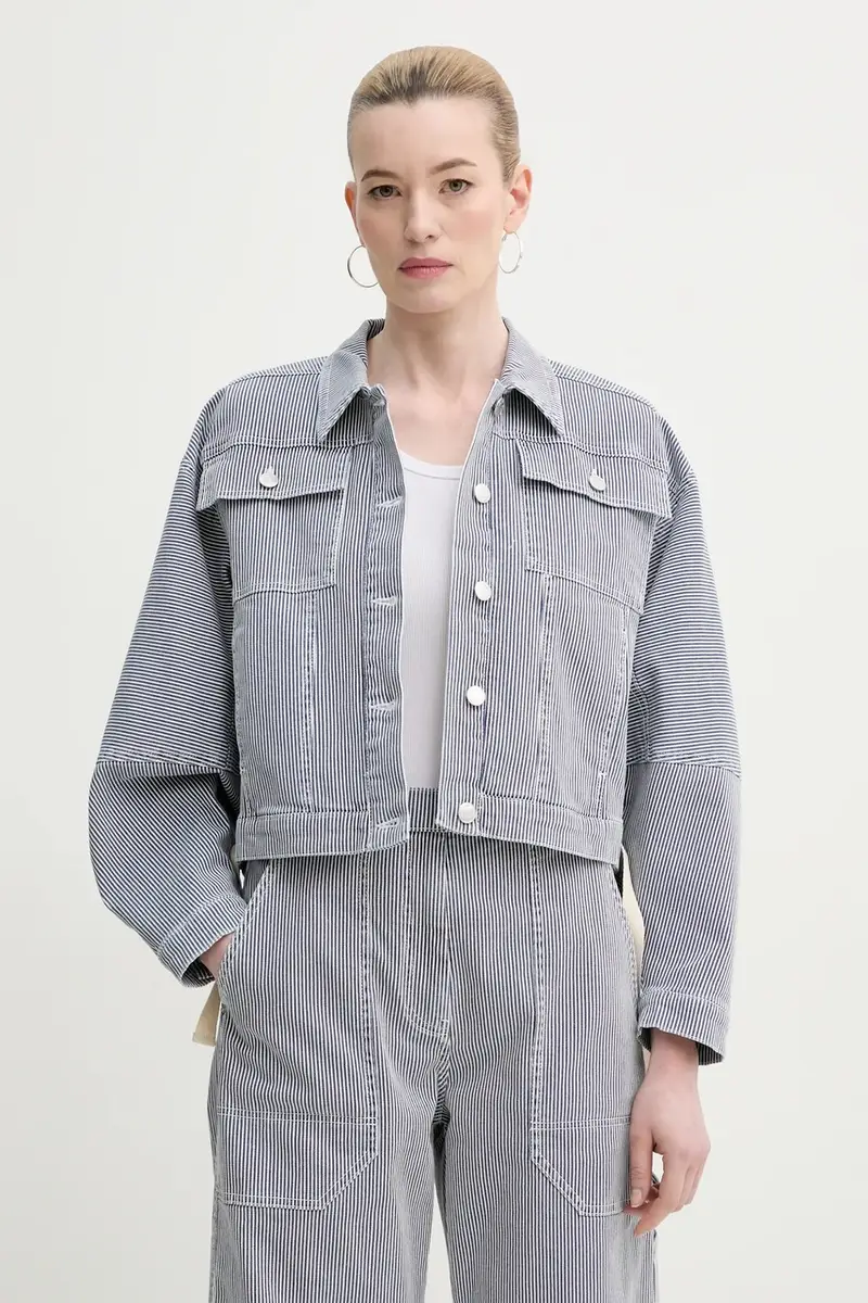 giacca di jeans in cotone FAMKE colore blu 251150025106 miniatura 4