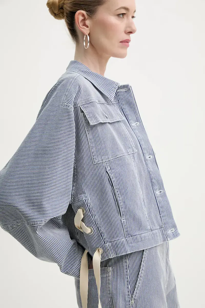 giacca di jeans in cotone FAMKE colore blu 251150025106