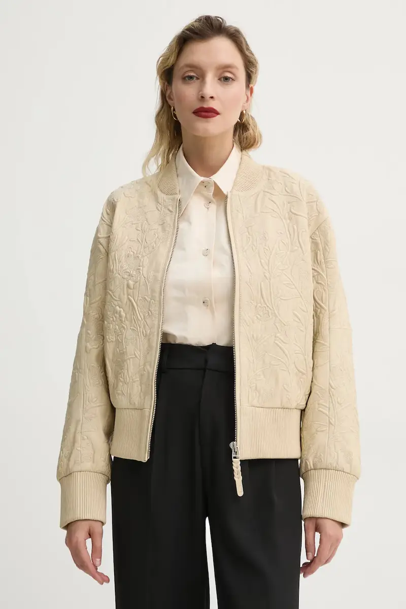 giacca in pelle stile bomber FERRIL donna colore beige 251151525105