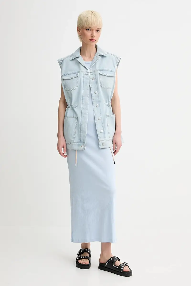 giubbotto di jeans USAMI colore blu 255151225502 miniatura 2