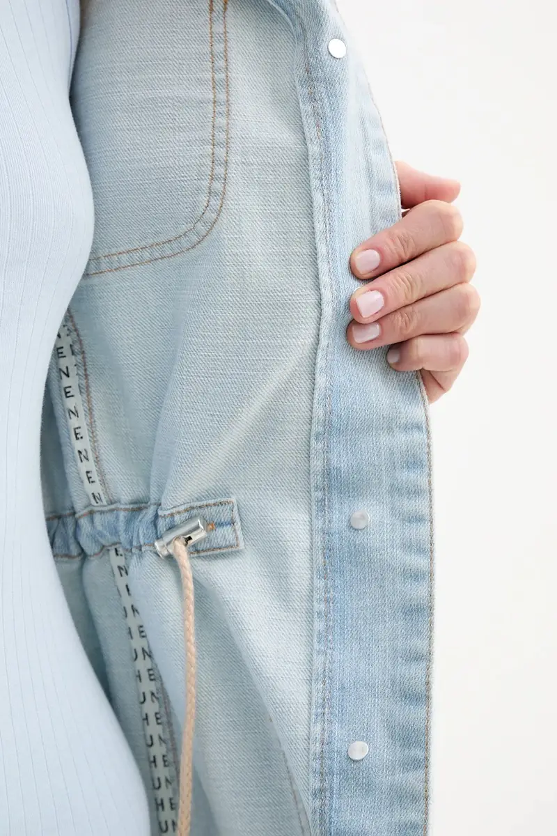 giubbotto di jeans USAMI colore blu 255151225502 miniatura 5