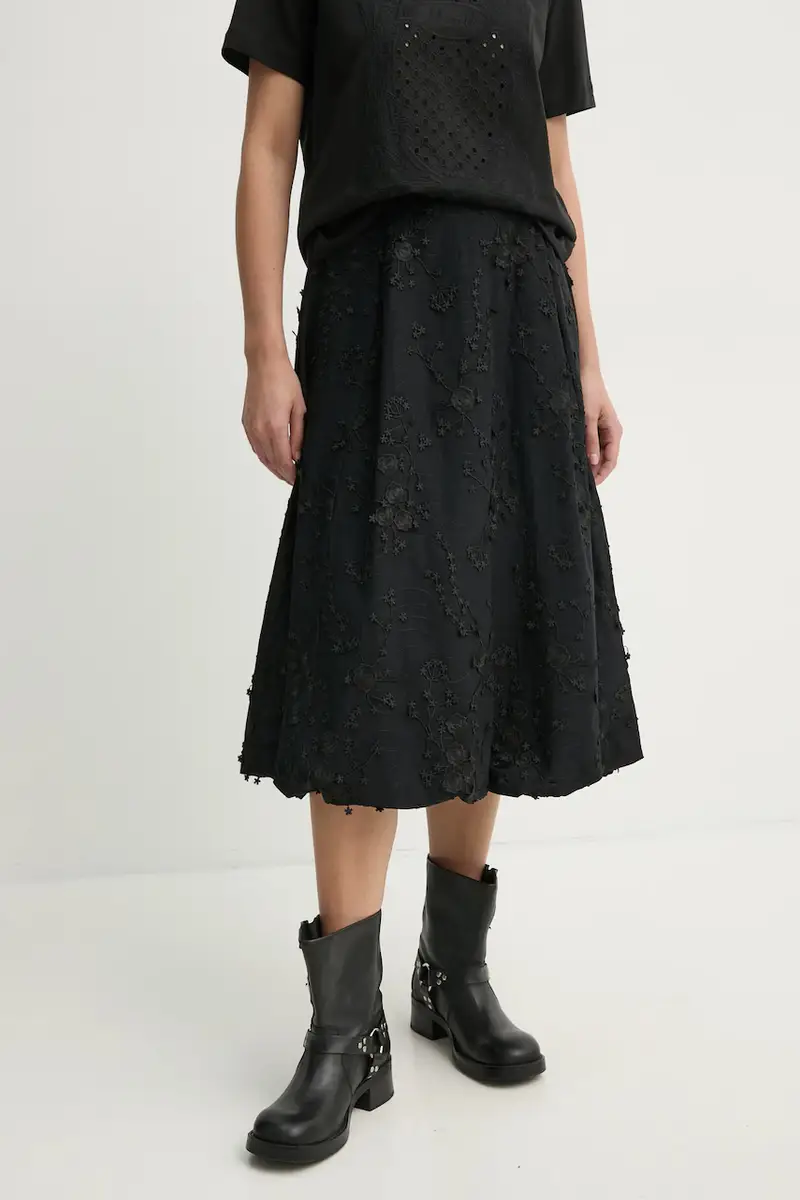 gonna in cotone FIAMMA colore nero 251122225125