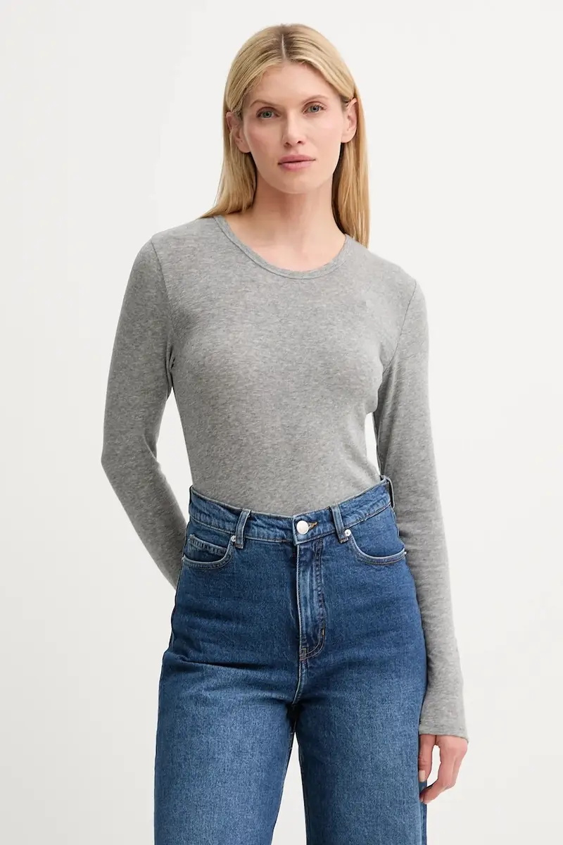 longsleeve con aggiunta di cotone LUTEST colore grigio 247112724767