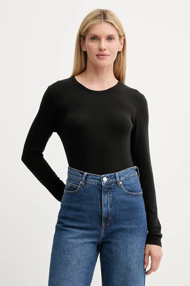 longsleeve con aggiunta di cotone LUTEST colore nero 247112724767