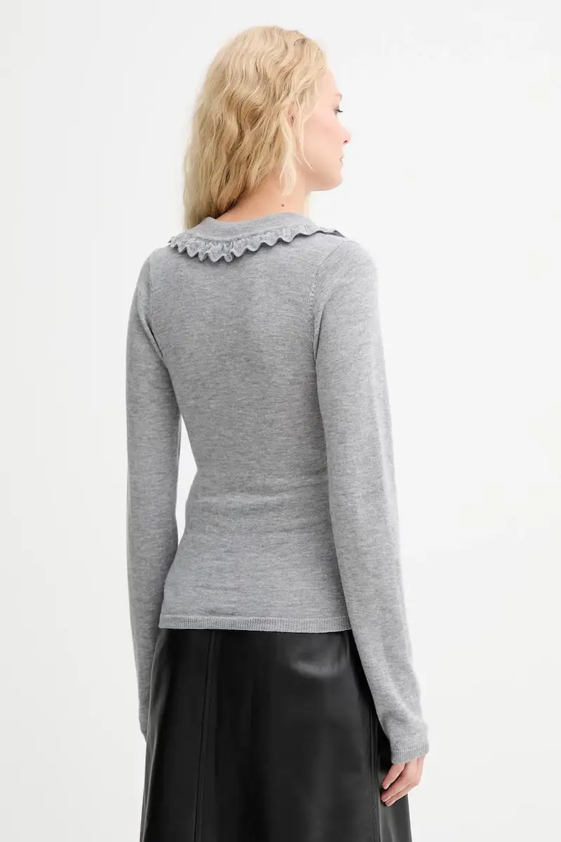 maglione in lana LIVO donna colore grigio 253161525373 miniatura 3