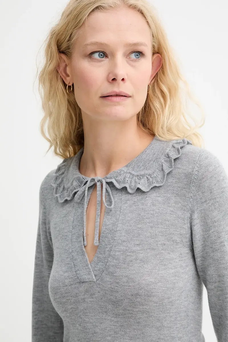 maglione in lana LIVO donna colore grigio 253161525373 miniatura 4