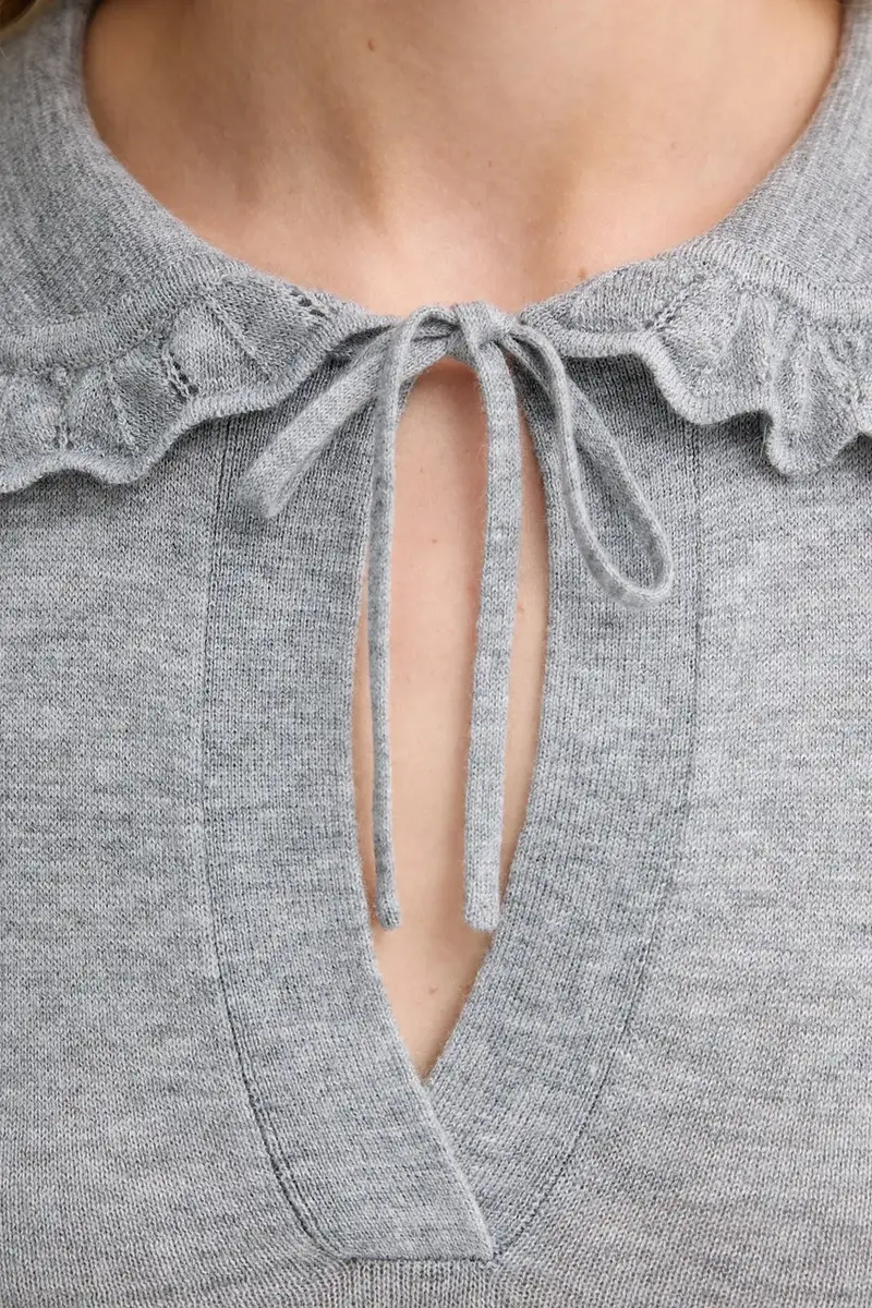 maglione in lana LIVO donna colore grigio 253161525373 miniatura 5