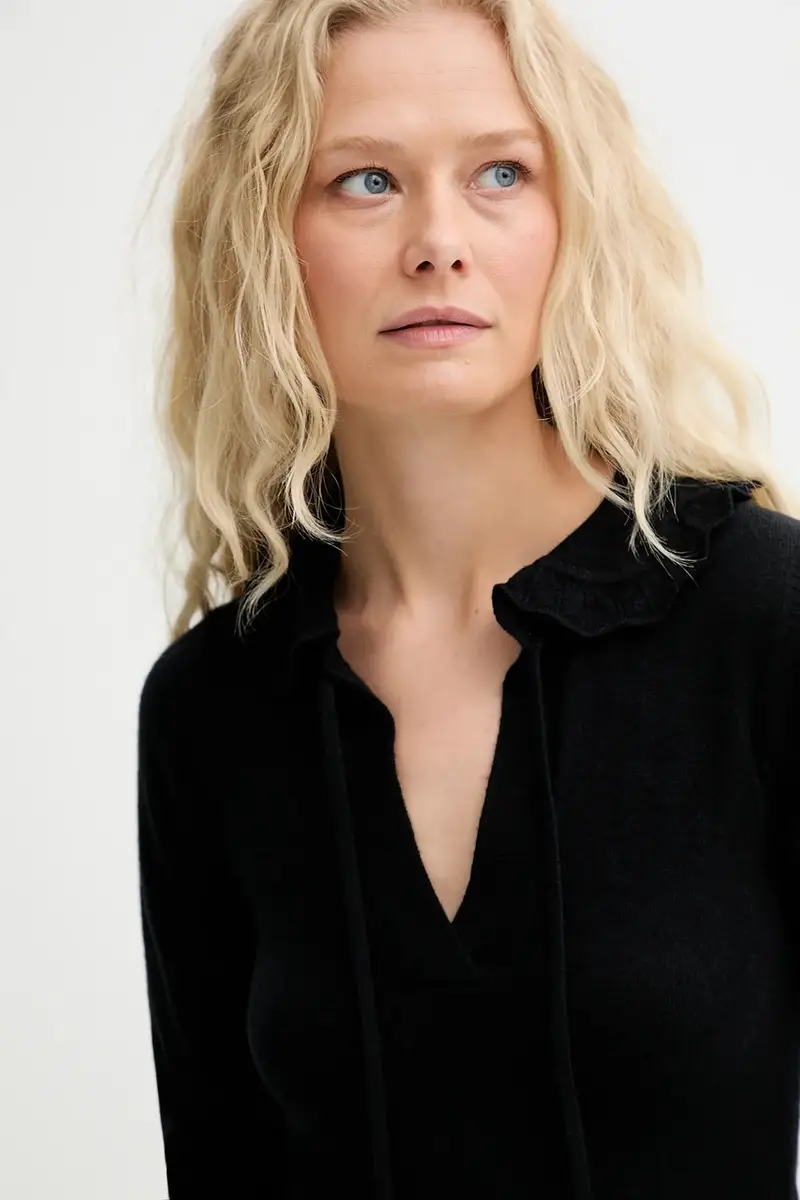 maglione in lana LIVO donna colore nero 253161525373 miniatura 4