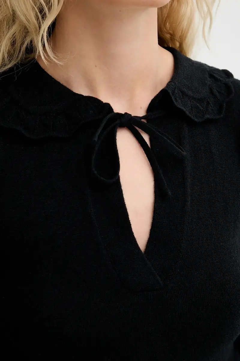 maglione in lana LIVO donna colore nero 253161525373 miniatura 5