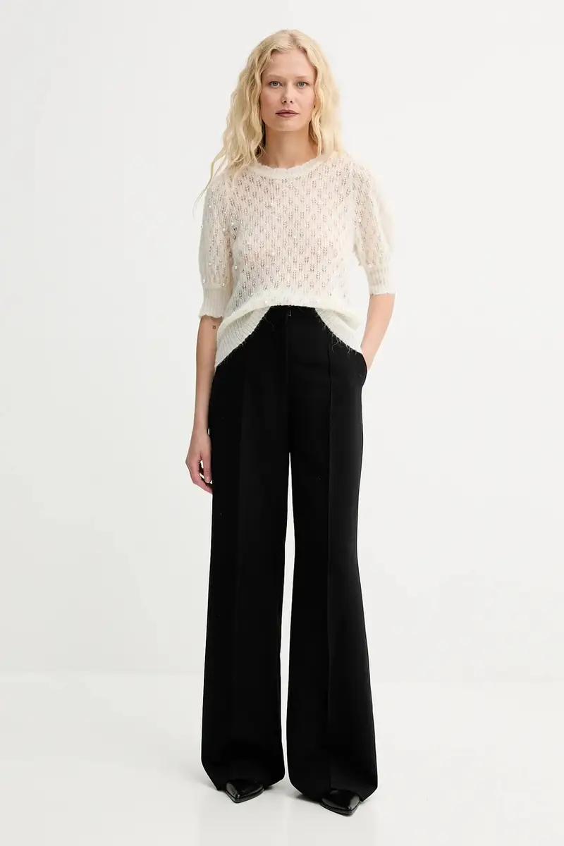 maglione in lana POPTA donna colore beige 252161925274 miniatura 2