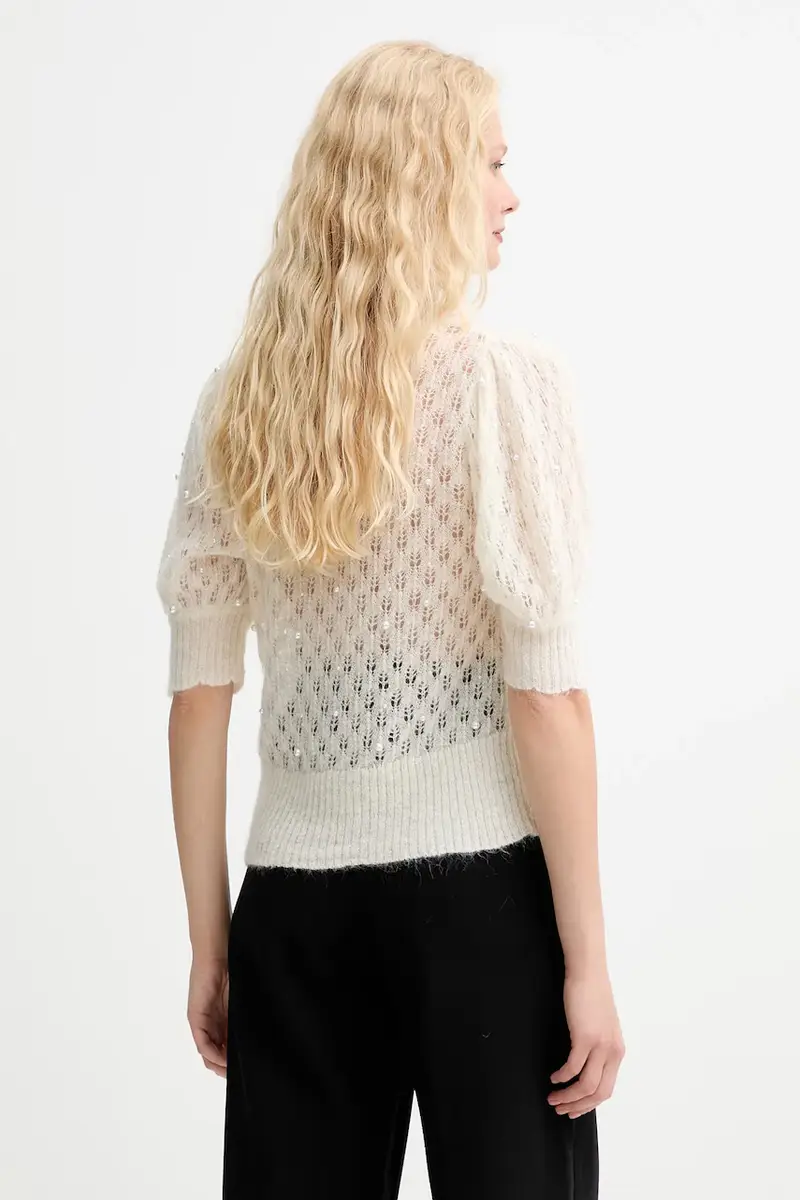 maglione in lana POPTA donna colore beige 252161925274 miniatura 3