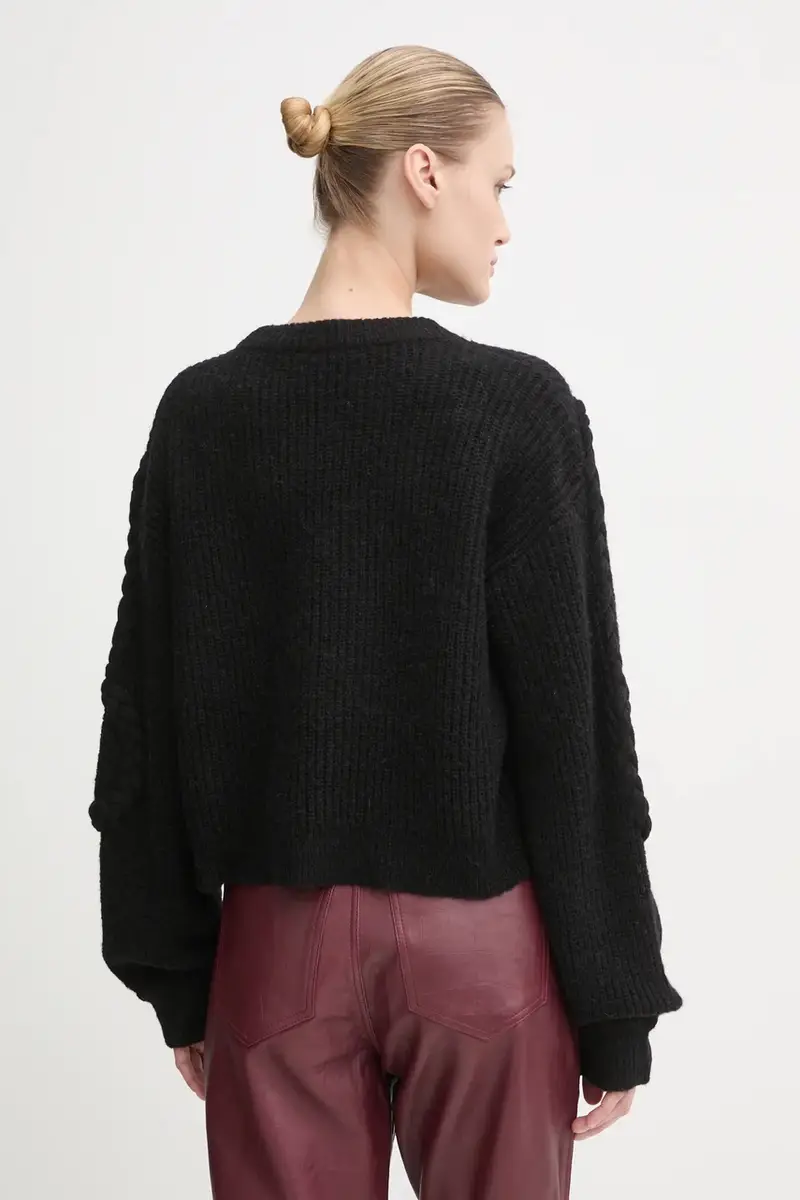 maglione in lana SAKIRA donna colore nero 244160724472 miniatura 3