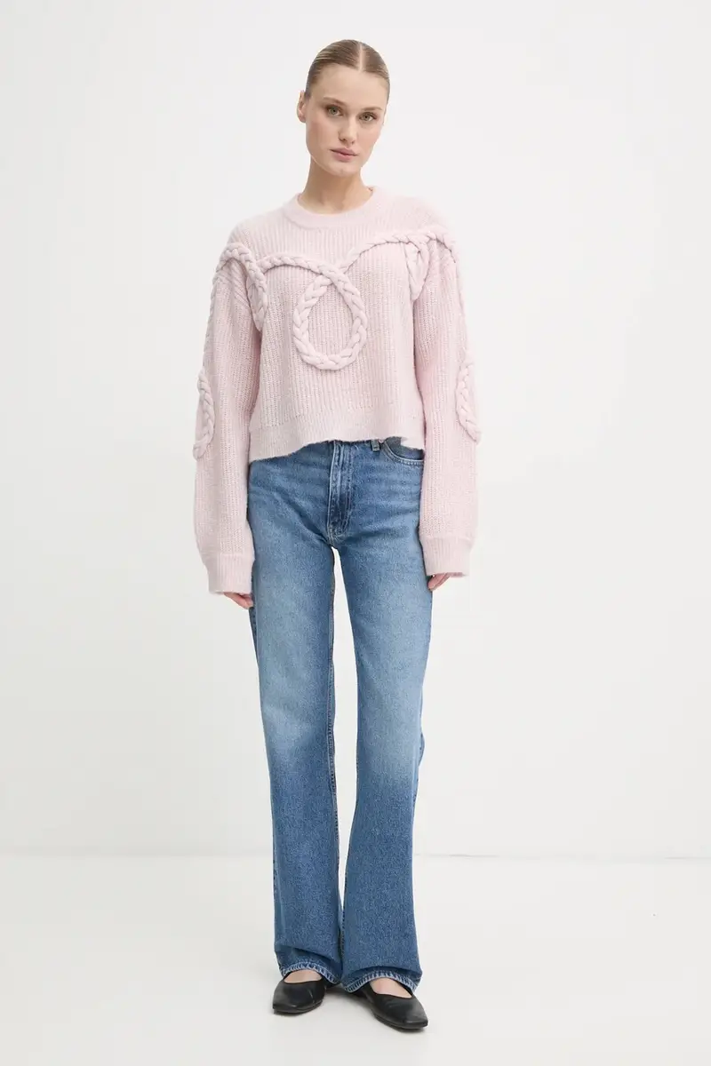 maglione in lana SAKIRA donna colore rosa 244160724472 miniatura 2