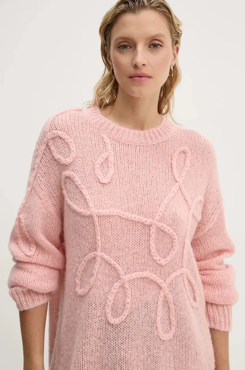 maglione in lana TAHLIS donna colore rosa 243160124370 miniatura 4