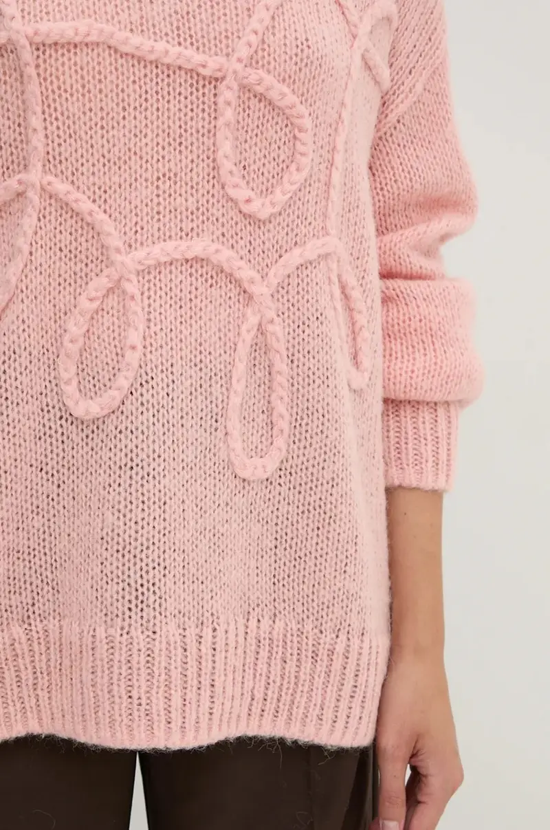 maglione in lana TAHLIS donna colore rosa 243160124370 miniatura 5