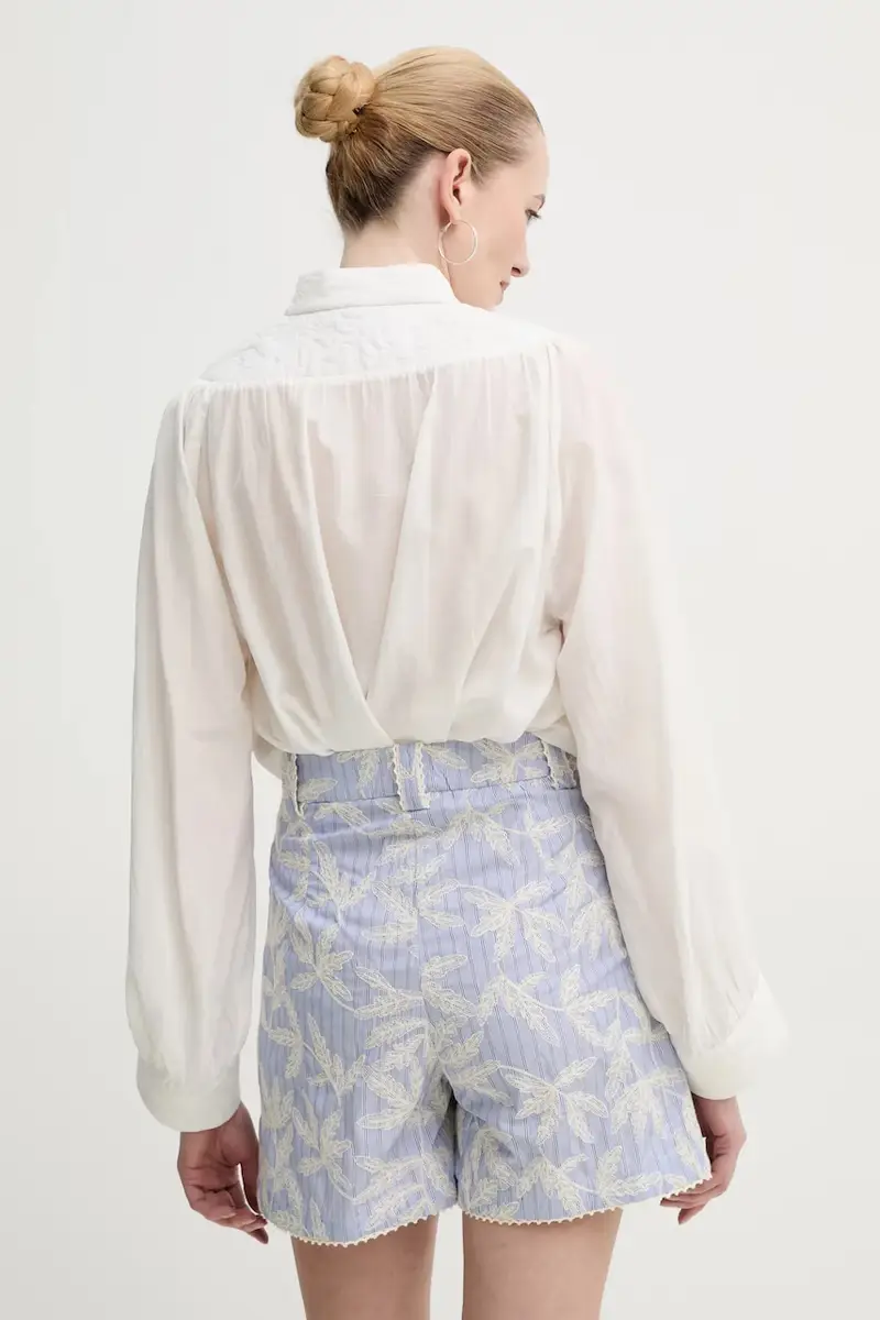 pantaloncini in cotone FIDELMA donna colore blu 251142925136 miniatura 3