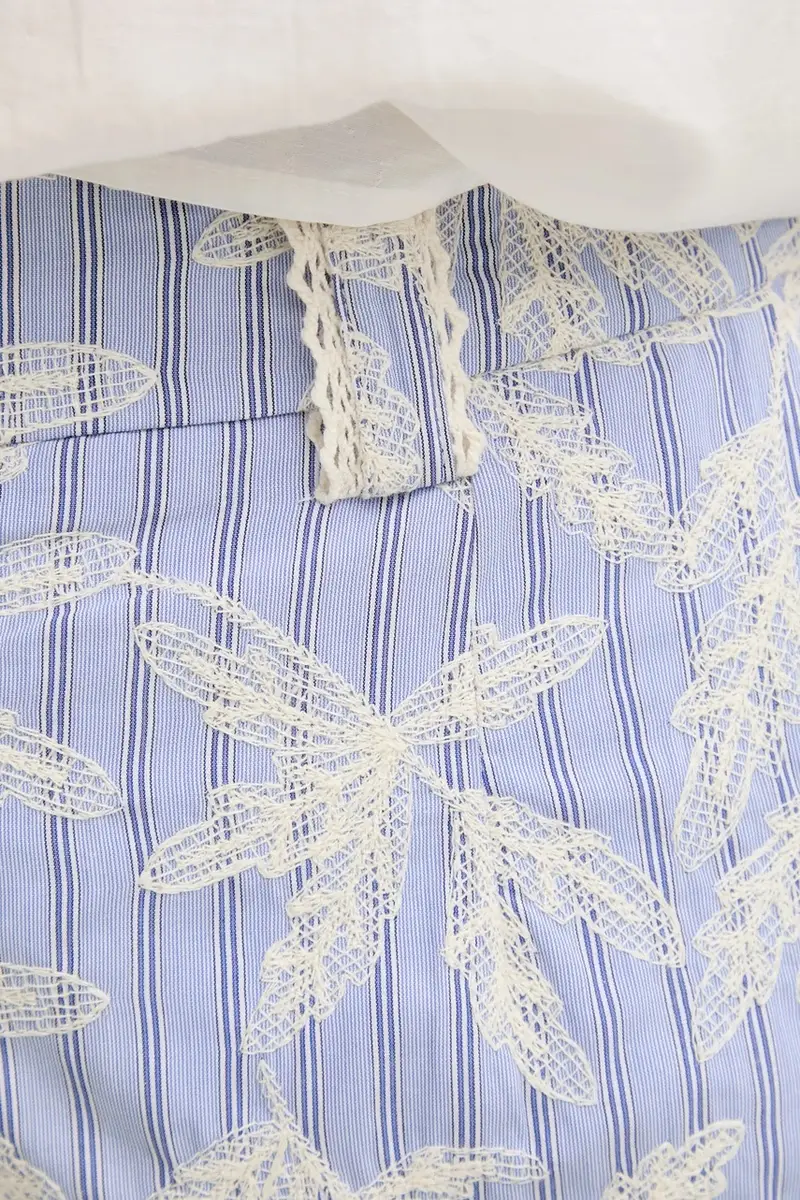 pantaloncini in cotone FIDELMA donna colore blu 251142925136 miniatura 4