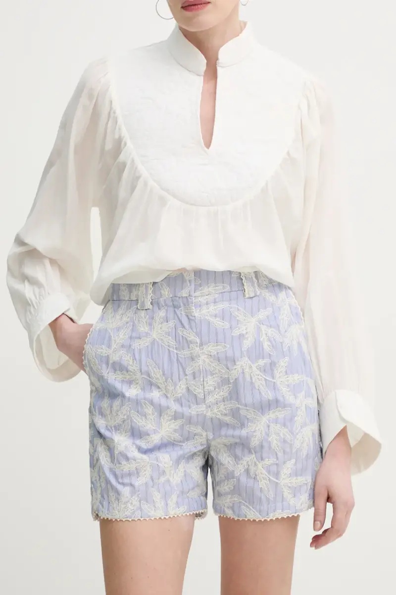 pantaloncini in cotone FIDELMA donna colore blu 251142925136