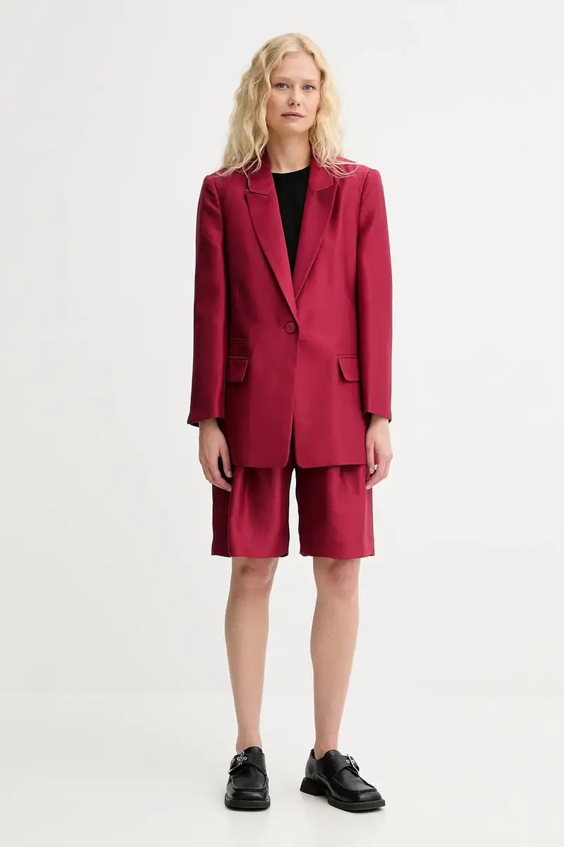 pantaloncini in seta PEPPI donna colore granata 252143025209 miniatura 2