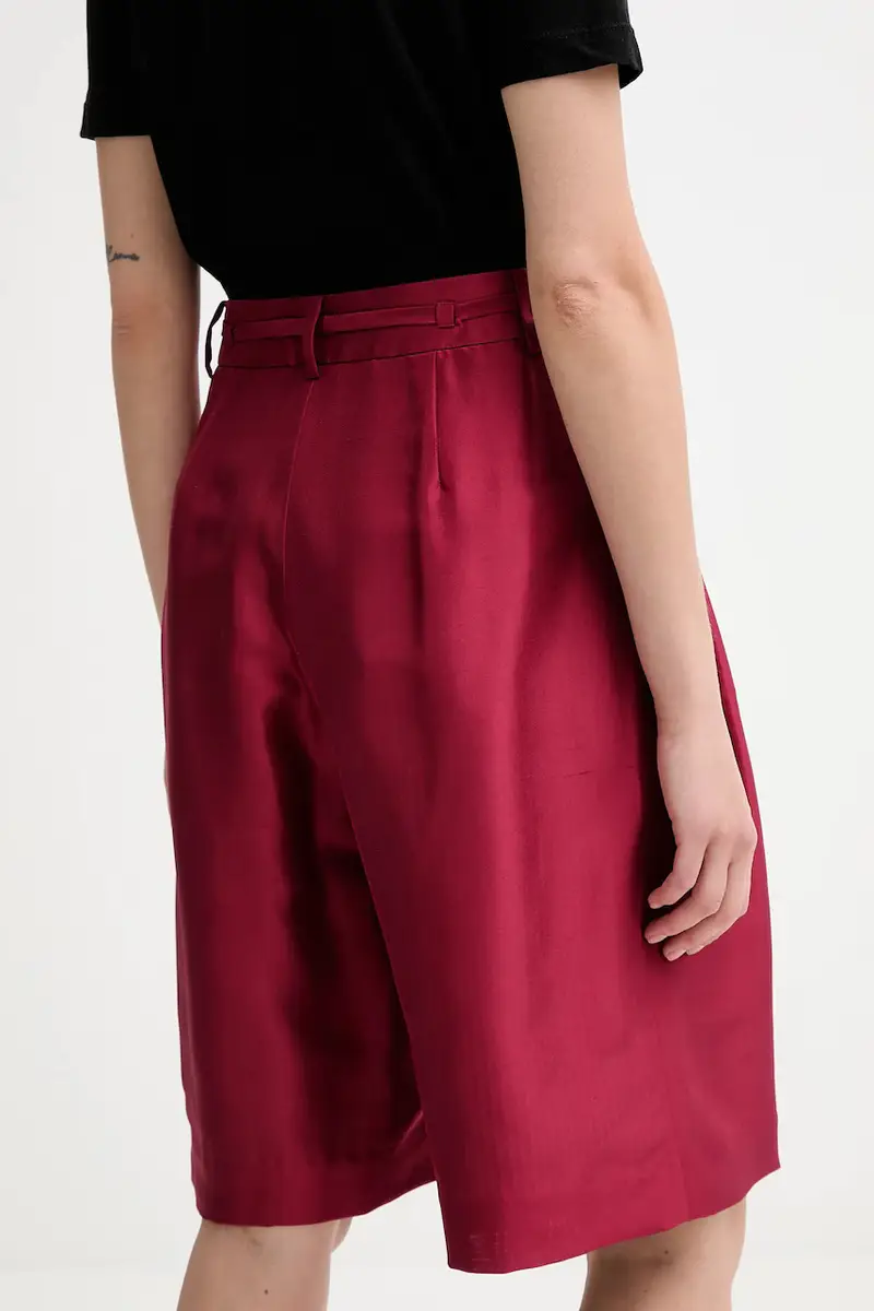 pantaloncini in seta PEPPI donna colore granata 252143025209 miniatura 3