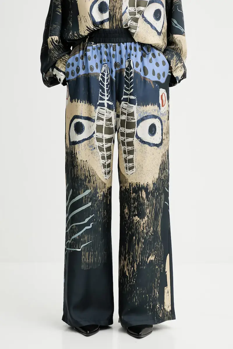 pantaloni in seta ARUM donna colore blu navy 253140025318