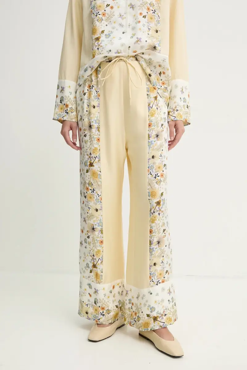 pantaloni in seta FABERT colore beige 251140025118