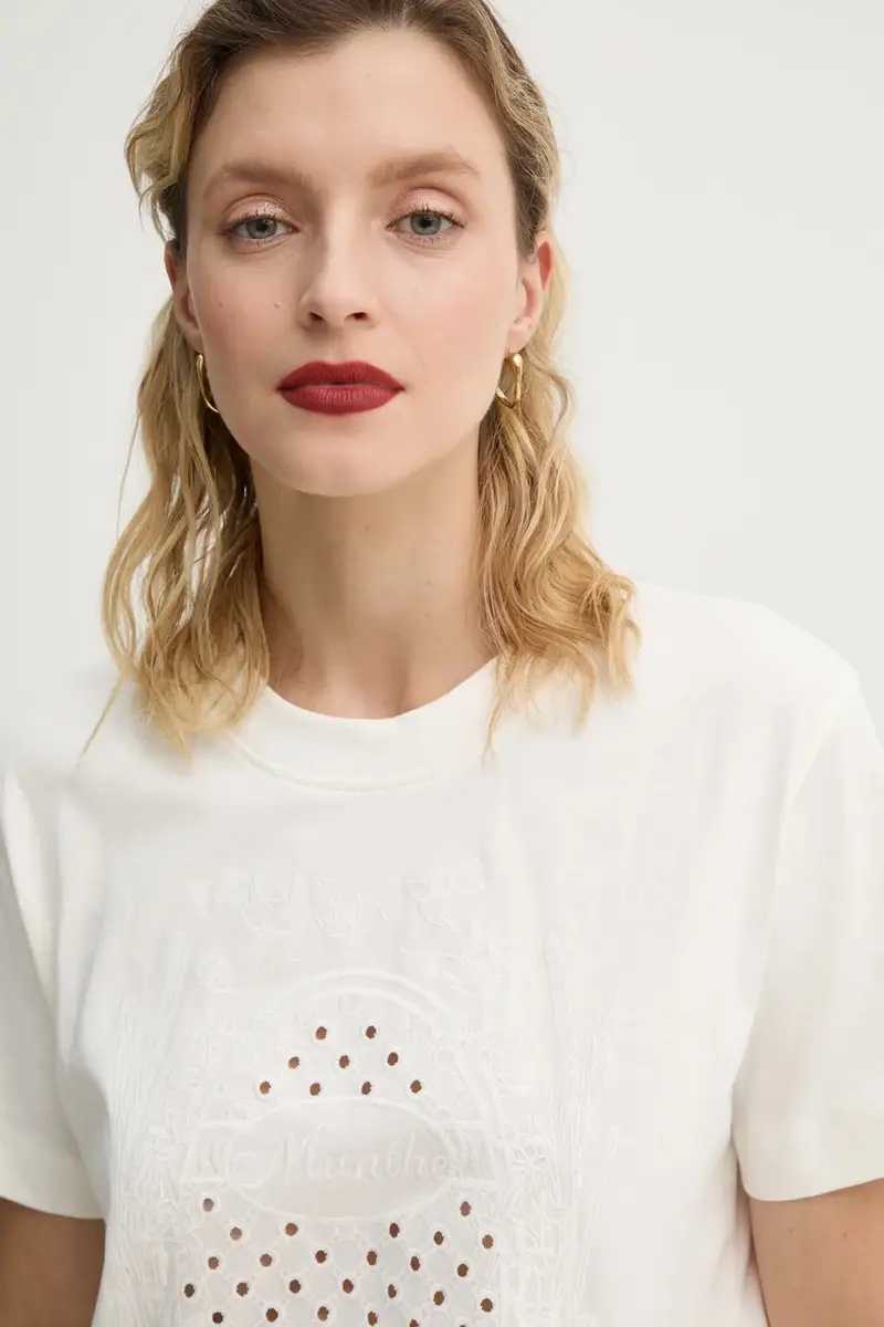 MUNTHE T-shirt Donna Beige 3569729 miniatura 4