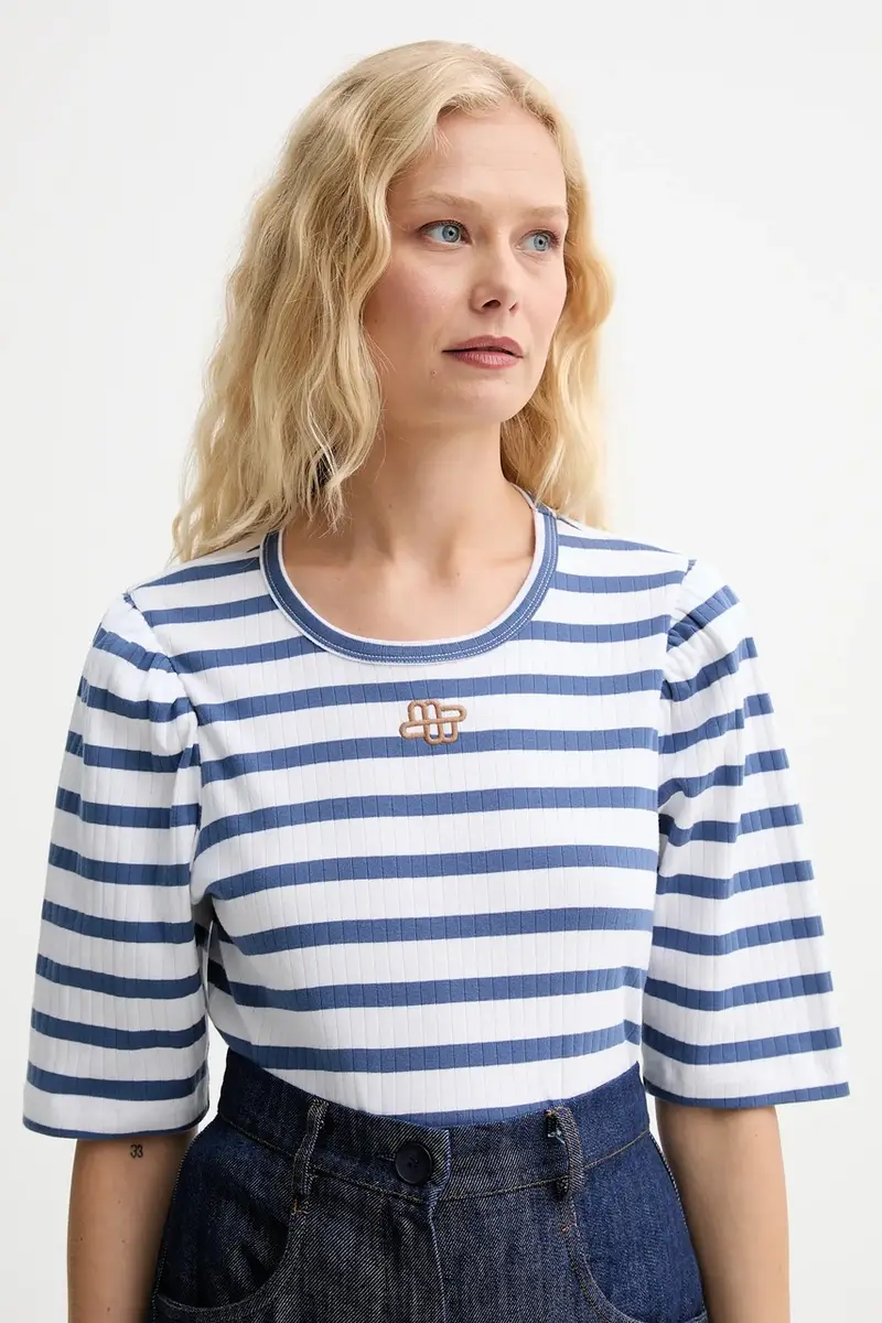 MUNTHE T-shirt Donna Blu 2885891 miniatura 4