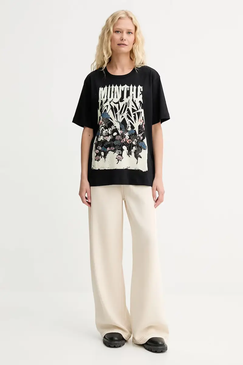 MUNTHE T-shirt Donna Nero 2890004 miniatura 2