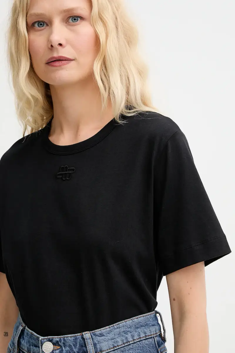 MUNTHE T-shirt Donna Nero 2890003 miniatura 4