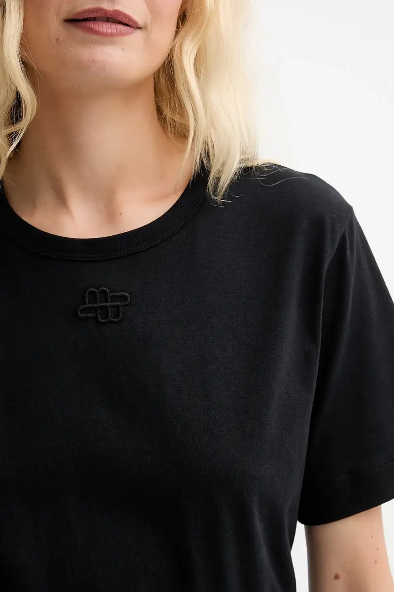 MUNTHE T-shirt Donna Nero 2890003 miniatura 5