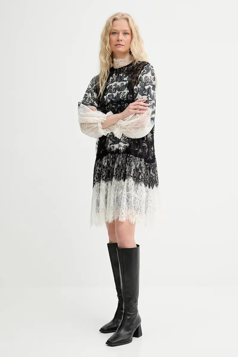 vestito con aggiunta di seta LISSO colore bianco 253131425322 miniatura 3