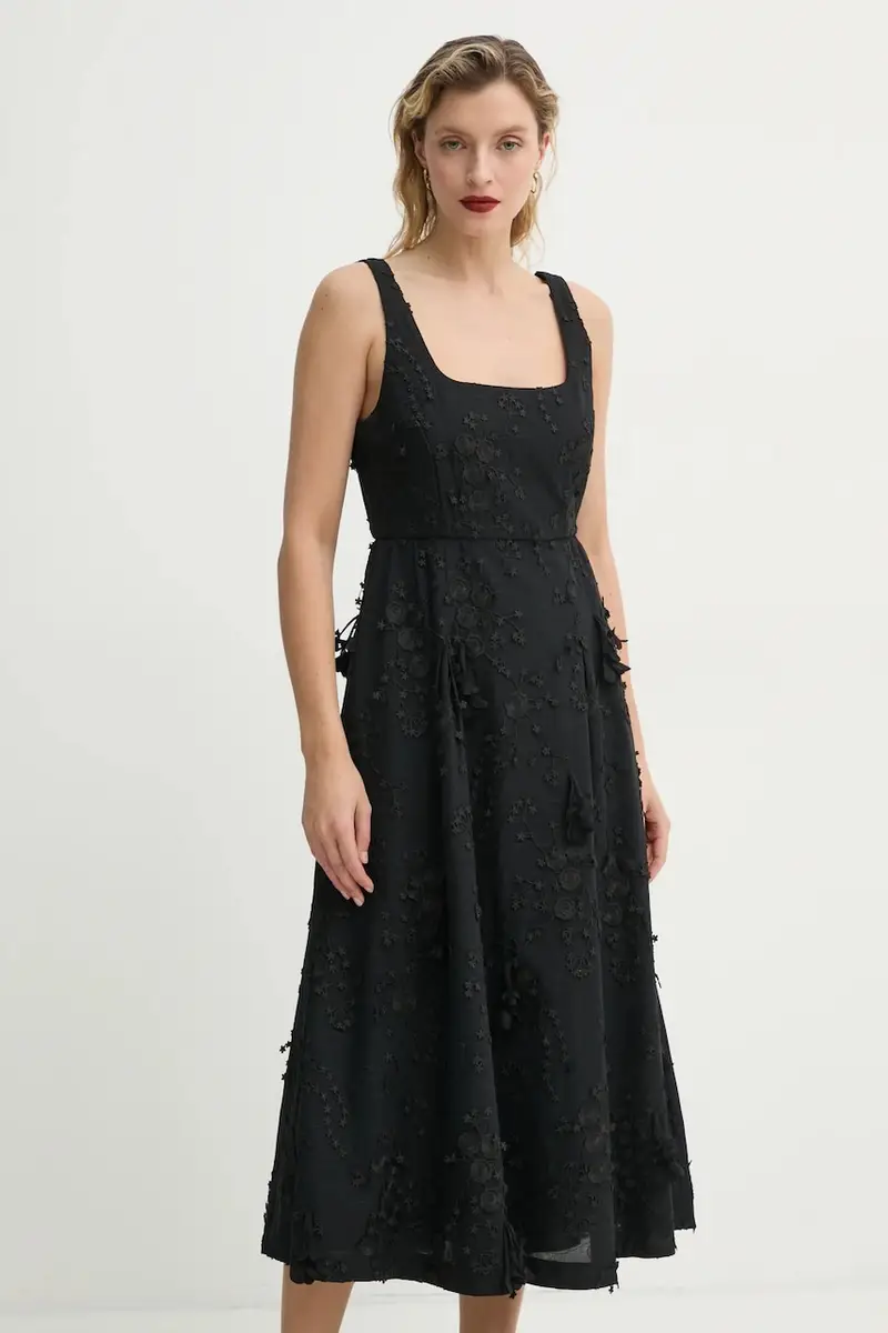 vestito in cotone FRONIA colore nero 251134825125