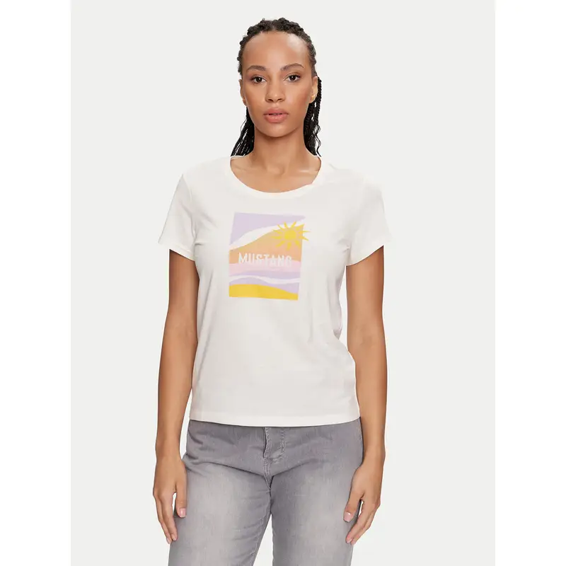 Mustang T-shirt Beige 3210771