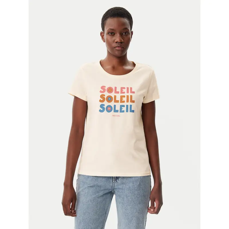 Mustang T-shirt Beige 3217509