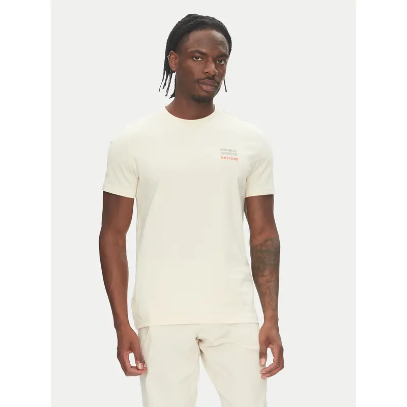 Mustang T-shirt Beige 3928390